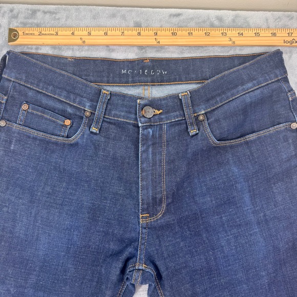 Mott & Bow Mens Straight Leg Dark Wash Denim Jeans Cotton Elastane Size 32 - Picture 3 of 10